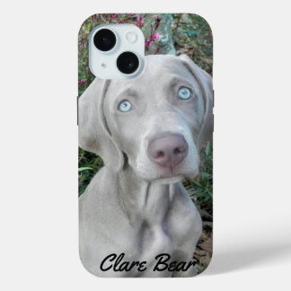 Personalised Weimaraner Dog - Brooklyn's Garden  iPhone 15 Case