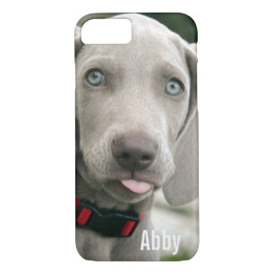 Personalised Weimaraner Dog Photo and Dog Name iPhone 8/7 Case
