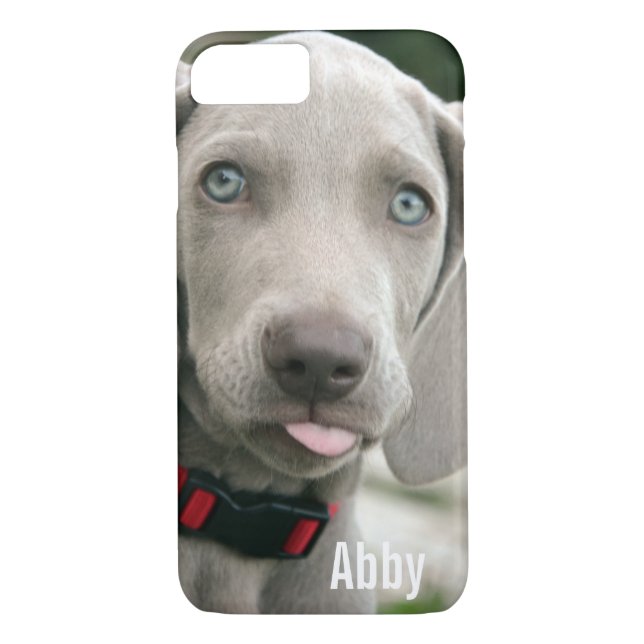 Personalised Weimaraner Dog Photo and Dog Name Case-Mate iPhone Case (Back)