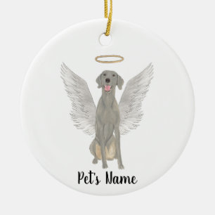 Personalised Weimaraner Sympathy Memorial Ceramic Ornament