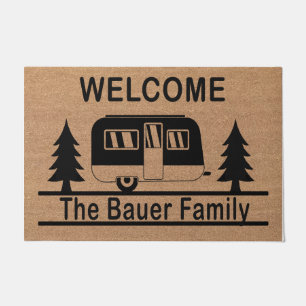 Personalised Welcome Camping Mat, Unique Doormat