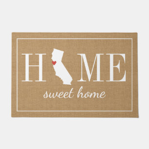 Personalised Welcome Home California Jute Doormat