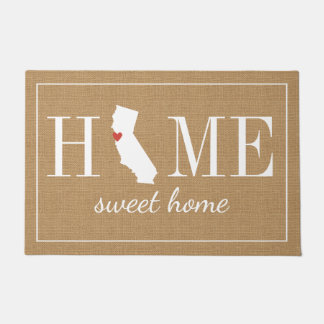 Personalised Welcome Home California Jute Doormat