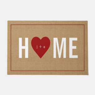 Personalised Welcome Home Initial Jute Doormat