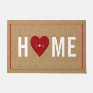 Personalised Welcome Home Initial Jute Doormat