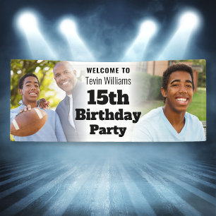 Personalised Welcome Sign 15th Birthday Boy Photo