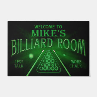 Personalised Welcome To Billiard Room Doormat