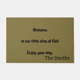 Personalised Welcome to Hell Doormat