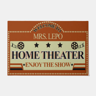 Personalised Welcome To Home Theatre Doormat