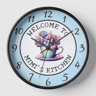 Personalised Welcome to Mimi's Kitchen  Clock