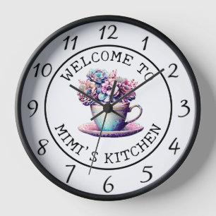Personalised Welcome to Mimi's Kitchen  Clock