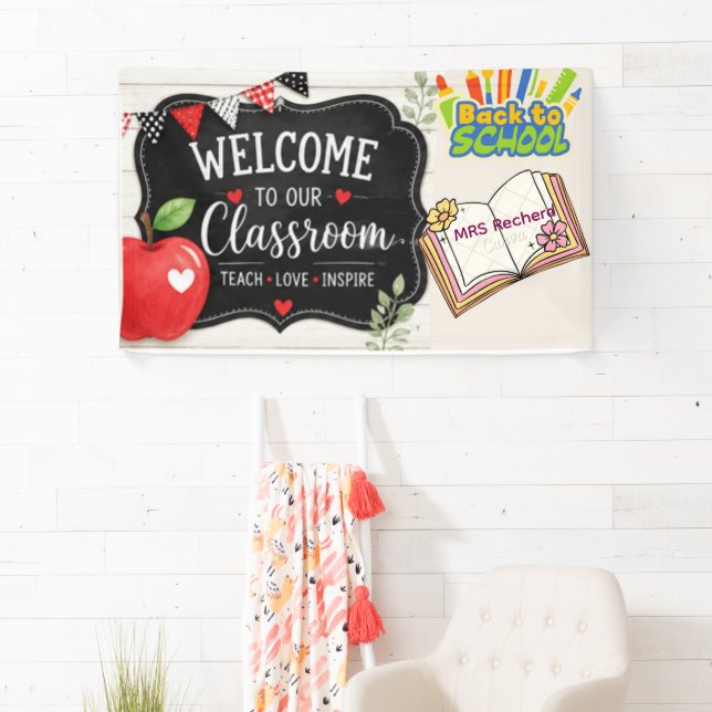 Personalised Welcome to Our Classroom Banner | Cus (Insitu)