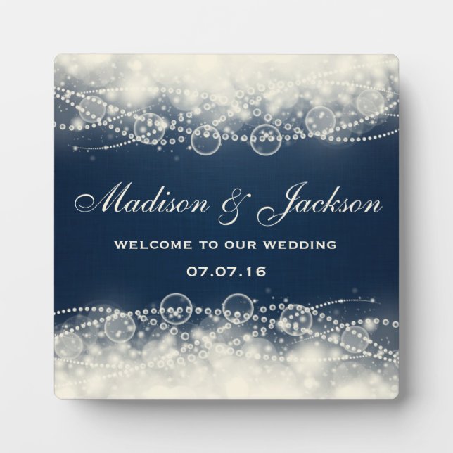 Personalised Welcome to our wedding Plaque (Front)