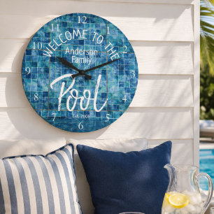 Personalised Welcome to the Pool Clock Family