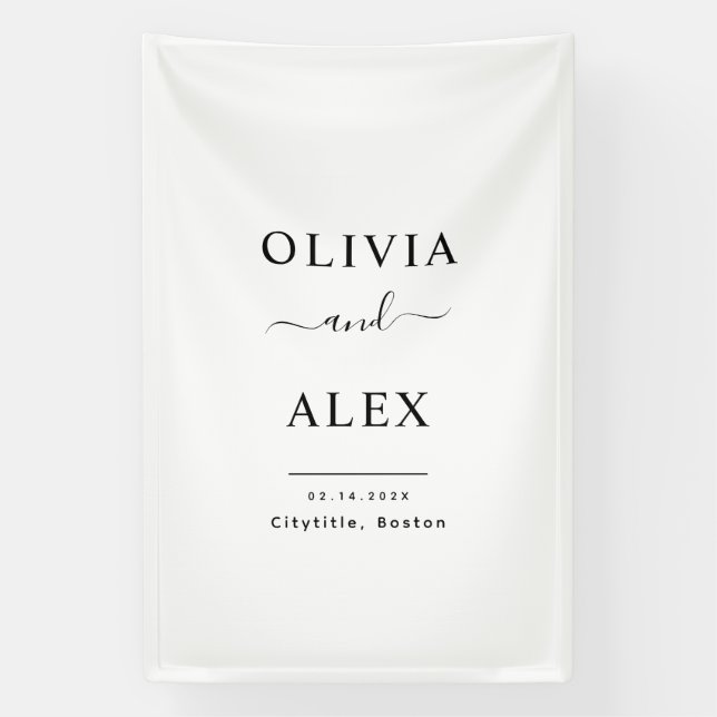  Personalised Welcome Wedding  Banner (Vertical)