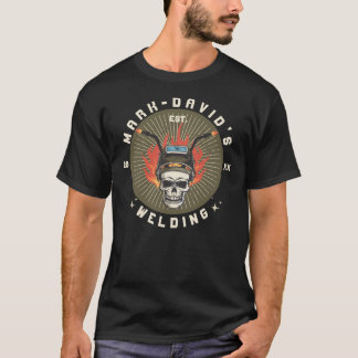 Personalised Welder Metal Worker Welding Workshop T-Shirt