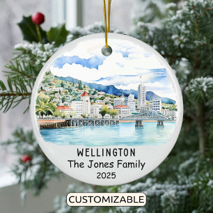 Personalised Wellington Ornament, New Zealand Ceramic Ornament