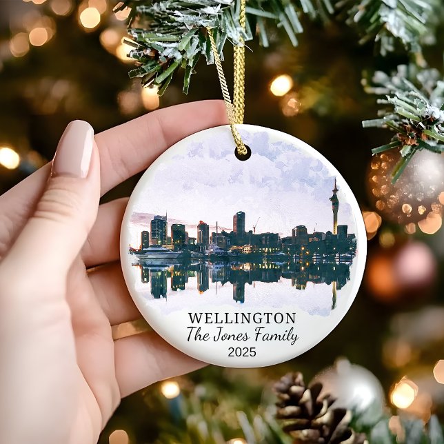 Personalised Wellington Ornament, New Zealand Gift Ceramic Ornament (Creator Uploaded)