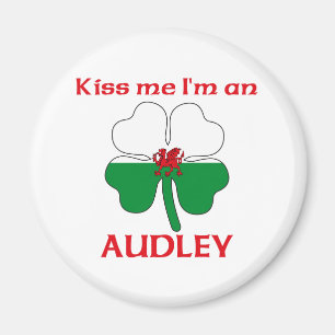 Personalised Welsh Kiss Me I'm Audley Magnet