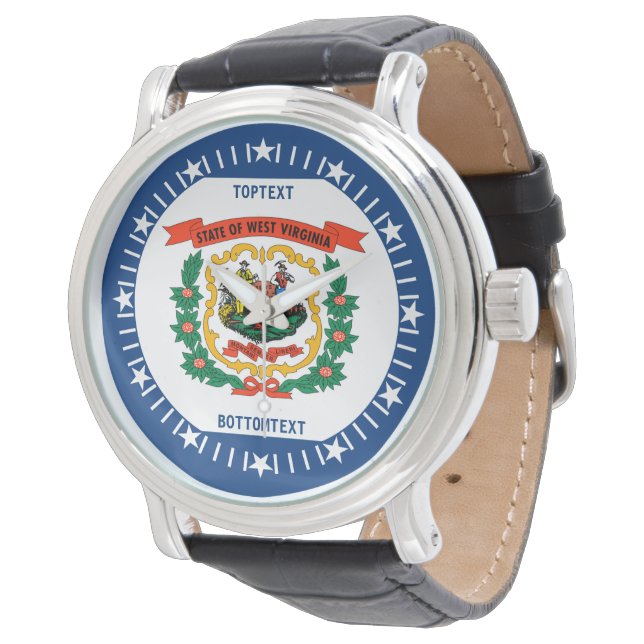 Personalised West Virginia State Flag Design Watch (Angled)