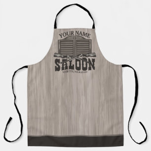 Personalised Western Rifle Guns Old Saloon Bar  Apron