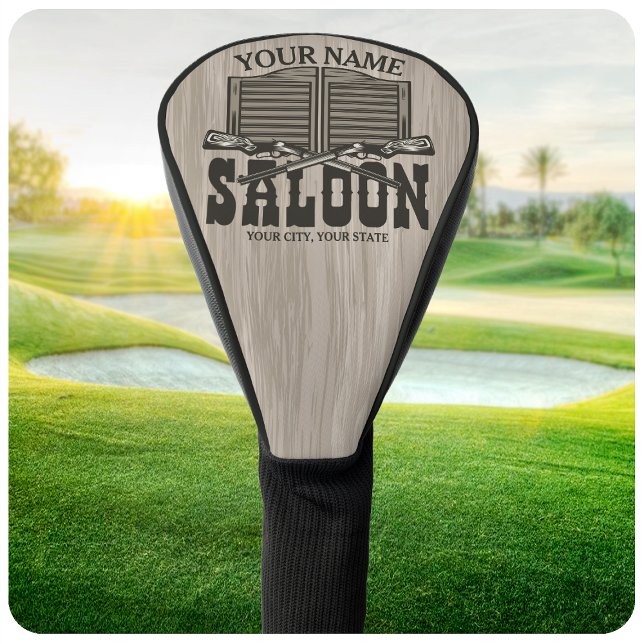 Personalised Western Rifle Guns Old Saloon Bar  Golf Head Cover (Creator Uploaded)