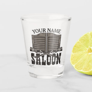 Personalised Western Rifle Guns Old Saloon Bar Shot Glass