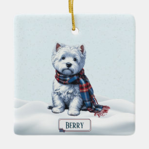 Personalised Westie Christmas Ornament