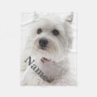 Personalised Westie Dog Pet Fleece Blanket