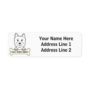 Personalised Westie Return Address Label