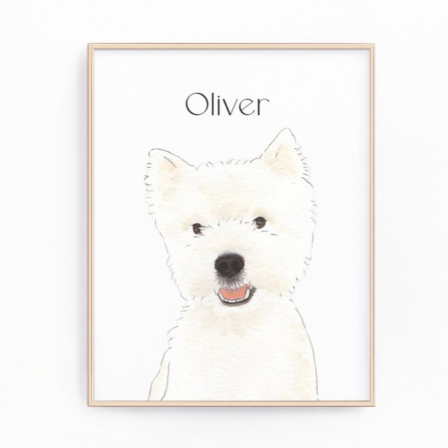 Personalised Westie West Highland Terrier Art Photo Print (Creator Uploaded)