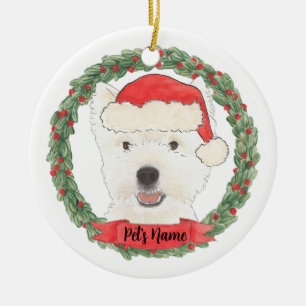 Personalised Westie West Highland Terrier Ceramic Ornament