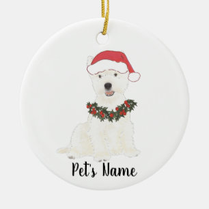 Personalised Westie Westie Highland Terrier Ceramic Ornament