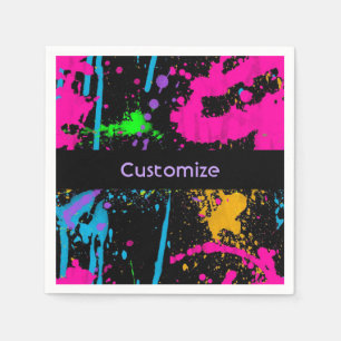 Personalised Wet Paint Colour Splash Napkins