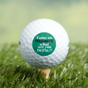 Personalised What Are You Doing Funny Golf Balls