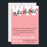 Personalised What the forty 40th funny birthday  Invitation<br><div class="desc">Personalised What the forty 40th funny birthday Invitation</div>