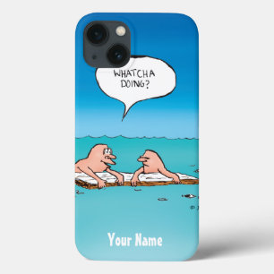 Personalised Whatcha Doing? Shipwreck Cartoon iPhone 13 Case