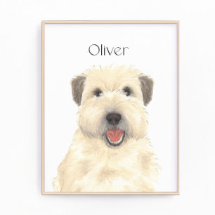 Personalised Wheaten Terrier Art Photo Print