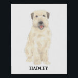 Personalised Wheaten Terrier Faux Canvas Print<br><div class="desc">I am in love with this beautifully detailed watercolor illustration of a smiling wheaten terrier! Personalise these canvas art prints with your name or monogram and even and change the background colour to compliment your decor! Shop the rest of my collection for the sweetest housewarming, bridal shower, teacher, mother-in-law, husband,...</div>