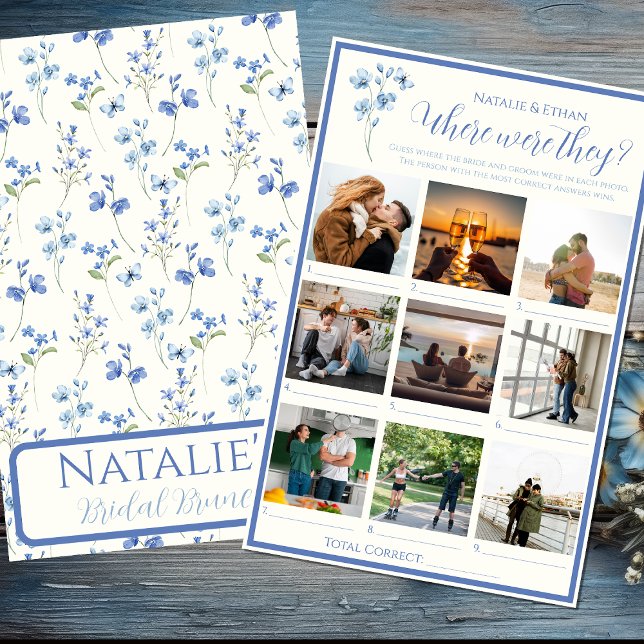 Personalised Where Were They Bridal Shower Game (Creator Uploaded)