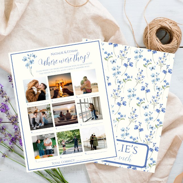 Personalised Where Were They Bridal Shower Game (Creator Uploaded)