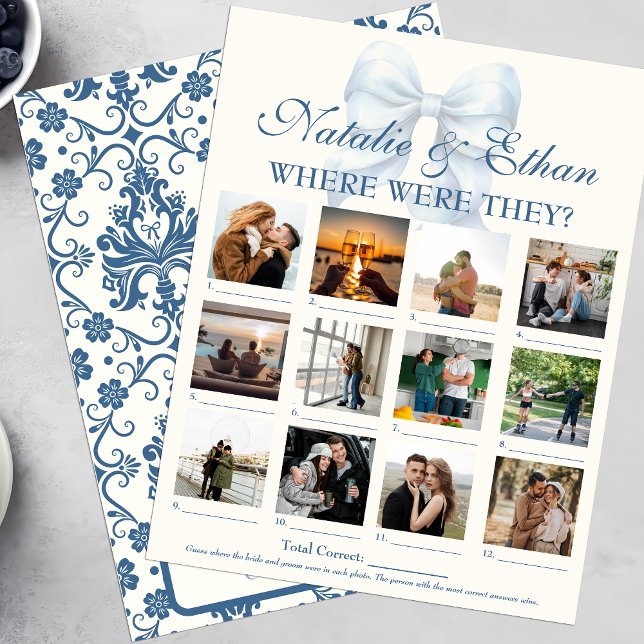 Personalised Where Were They Bridal Shower Game (Creator Uploaded)