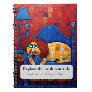 Personalised Whimsical Animals - Cute Piggy Notebook