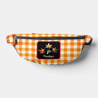 Personalised Whimsical Autumn Leaves Bum Bags