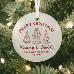 Personalised Whimsical Baby Announcement Ornament