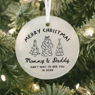 Personalised Whimsical Baby Announcement Ornament