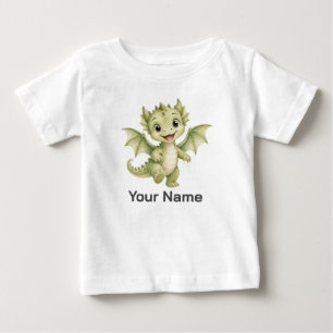 Personalised Whimsical Baby Dragon Children's T-Shirt