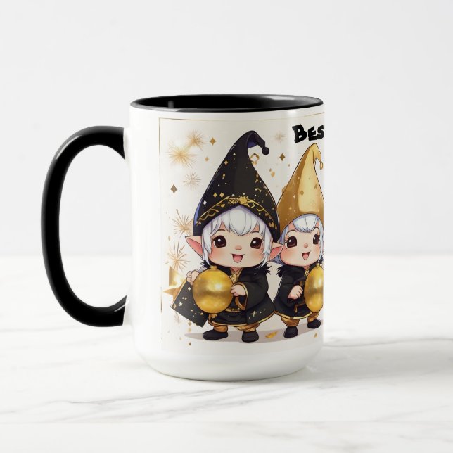 Personalised Whimsical Best Friends Gnome’s.  Mug (Left)