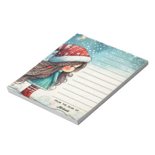 Personalised Whimsical Christmas  Notepad