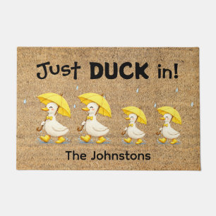 Personalised Whimsical Duck Doormat